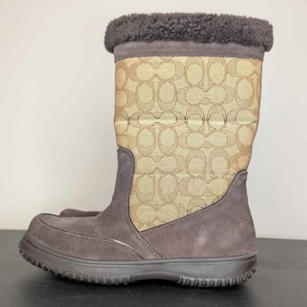 Coach Women's Sherman Signature Cold Weather Boots Size 6B - Picture 4 of 9